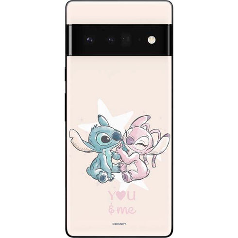Disney Lilo and Stitch Stitch and Angel Google Pixel 6 Pro Skin
